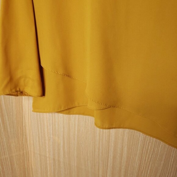 Zac & Rachel Womens Gold Long Sleeve Blouse Medium - Picture 4 of 7